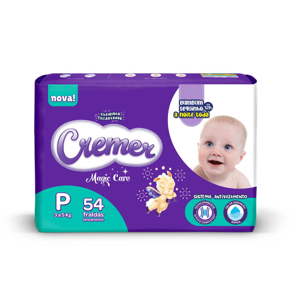 FRALDA CREMER MAGIC CARE MEGA P COM 54UN Menor preço em FRALDA CREMER MAGIC CARE MEGA P COM 54UN