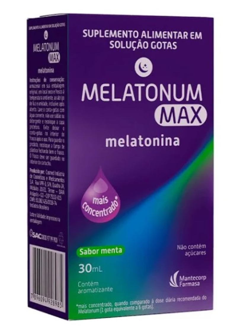 MELATONUM MAX MELATONINA SABOR MENTA 30ML MANTECORP