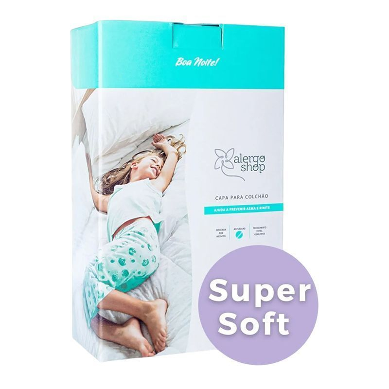 CAPA ANTIáCARO PARA COLCHãO SOLTEIRO SUPER SOFT ALERGOSHOP Menor preço em CAPA ANTIáCARO PARA COLCHãO SOLTEIRO SUPER SOFT ALERGOSHOP