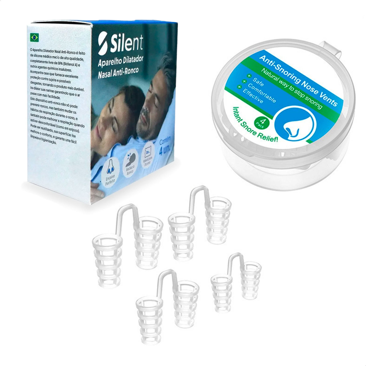 APARELHO NASAL ANTI RONCO 4 PEçAS COM CASE Única Menor preço em APARELHO NASAL ANTI RONCO 4 PEçAS COM CASE Única