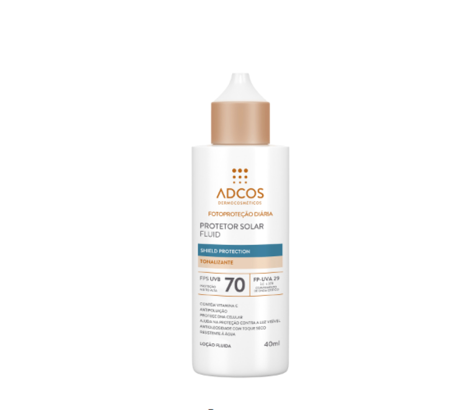 ADCOS FOTOPROTEçãO DIáRIA FLUID TONALIZANTE FPS70 PROTETOR SOLAR FACIAL COR 40ML Menor preço em ADCOS FOTOPROTEçãO DIáRIA FLUID TONALIZANTE FPS70 PROTETOR SOLAR FACIAL COR 40ML