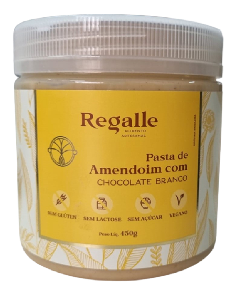 PASTA DE AMENDOIM (1KG) CHOCOLATE BRANCO CROCANTE LA GANEXA