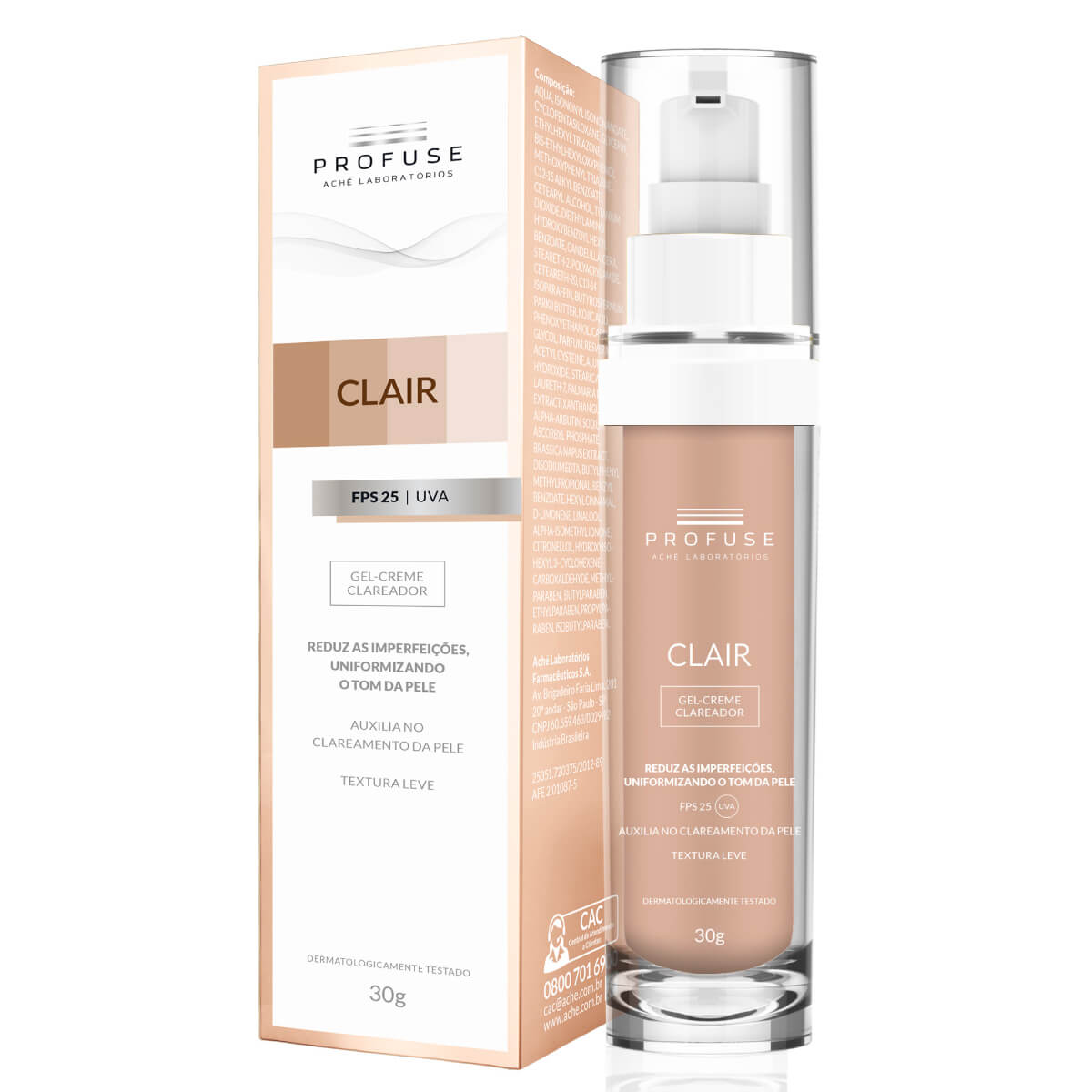 Gel-Creme Clareador Profuse Clair com 30g 30g