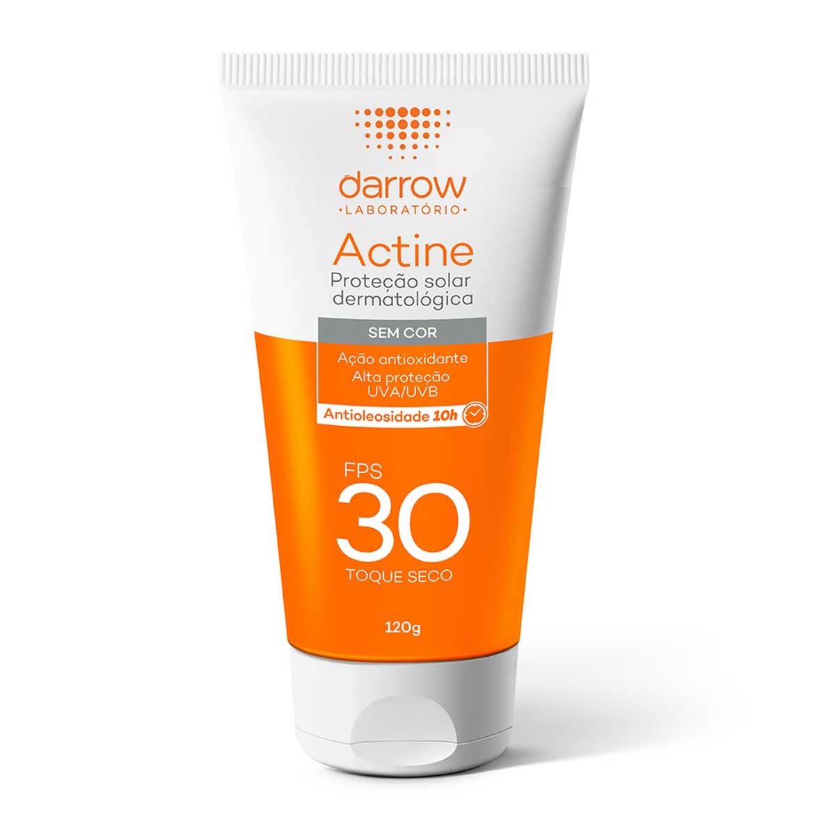 Protetor Solar Facial Darrow Actine Antioleosidade Sem Cor FPS 30 com 120g 120g