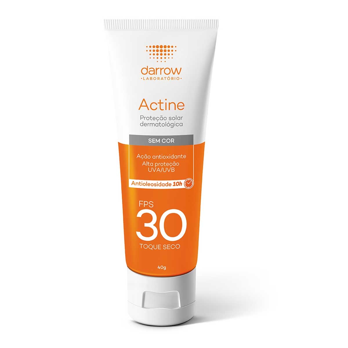 Protetor Solar Facial Actine Sem Cor FPS 30 com 40g Darrow 40g