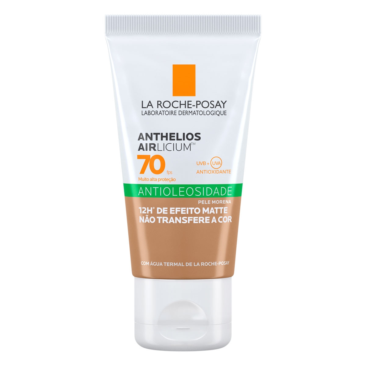 Protetor Solar Facial Com Cor La Roche-Posay Anthelios Airlicium Antioleosidade Pele Morena FPS 70 com 40g 40g