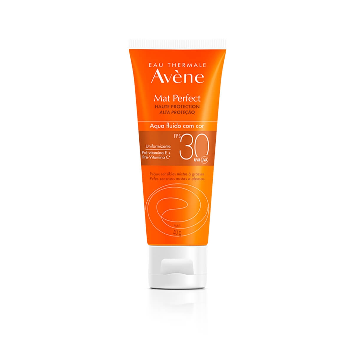 Protetor Solar Facial Avène Mat Perfect Aqua-Fluido com Cor FPS30 com 40g 40g