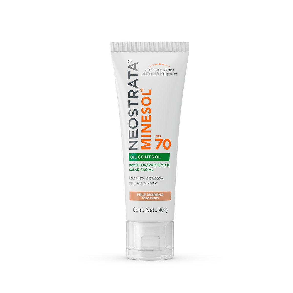 Protetor Solar Facial NeoStrata Minesol Oil Control Com Cor Pele Morena FPS 70 com 40g 40g