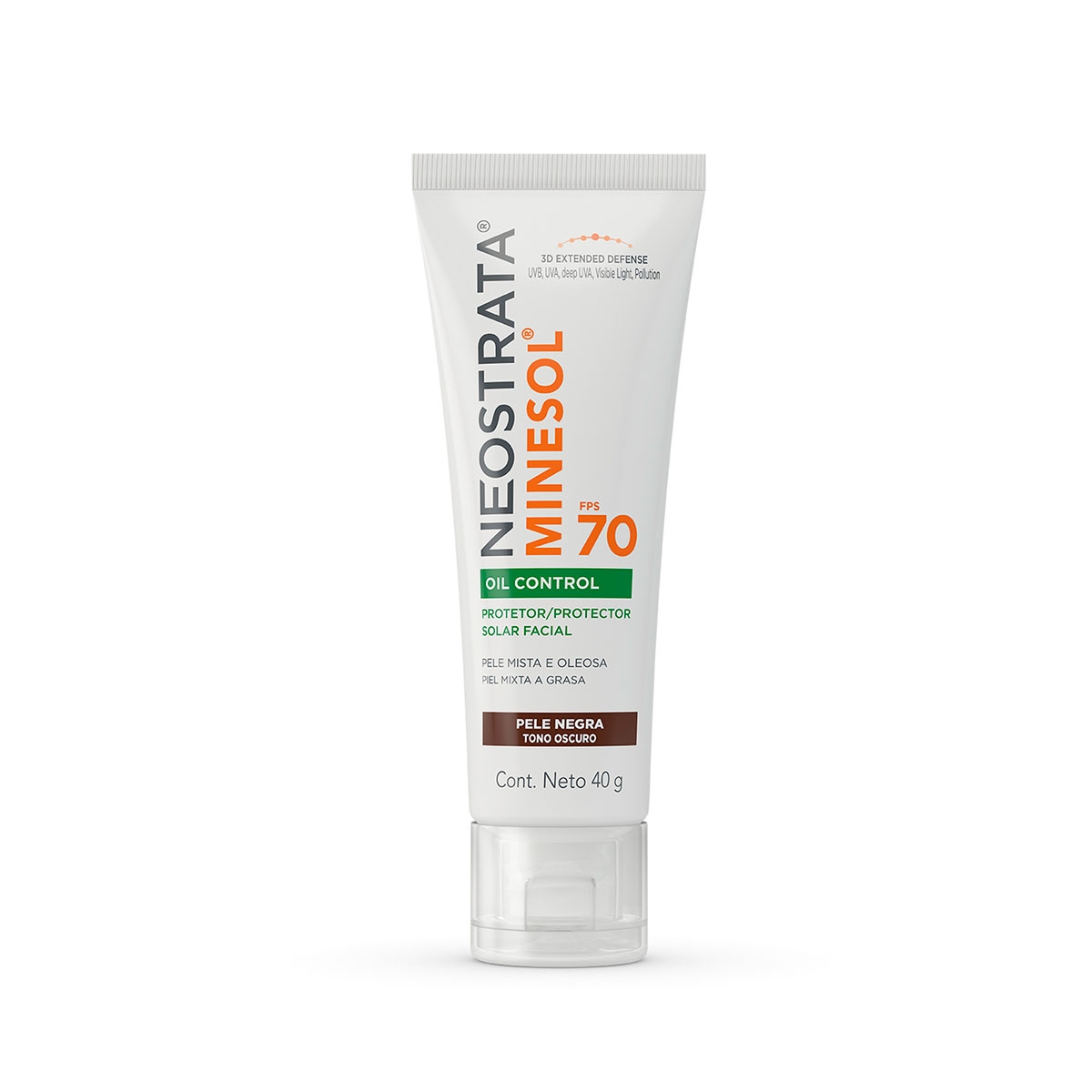 Protetor Solar Facial NeoStrata Minesol Oil Control Pele Negra FPS70 40g