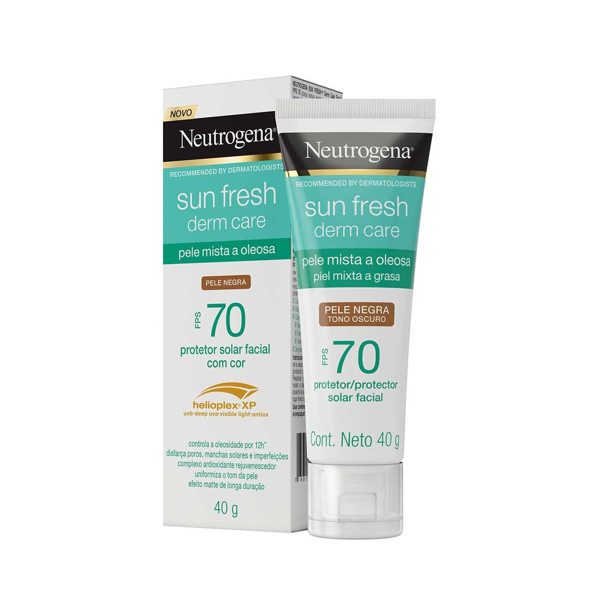 Protetor Solar Facial Neutrogena Sun Fresh Derm Care Pele Negra FPS70 com 40g é boa?