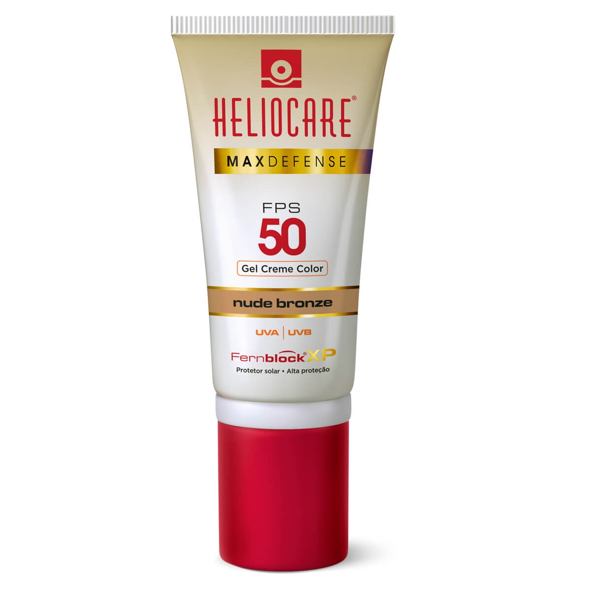Protetor Solar Color Nude Bronze Heliocare Max Defense FPS 50 Gel Creme com 50g 50g