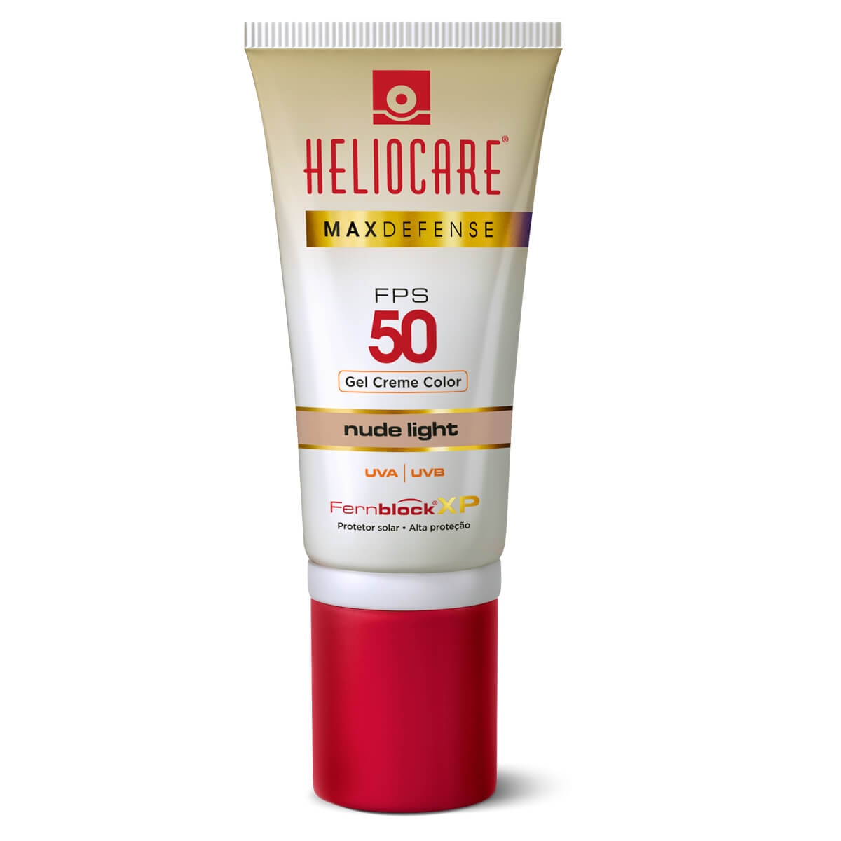 Protetor Solar Gel Creme Color Heliocare Max Defense Nude Light FPS50 50g