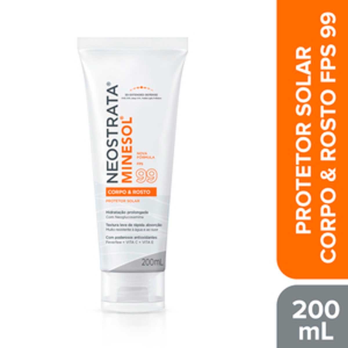 Protetor Solar NeoStrata Minesol Corpo & Rosto Fluido Hidratante Antioxidante FPS 99 com 200ml