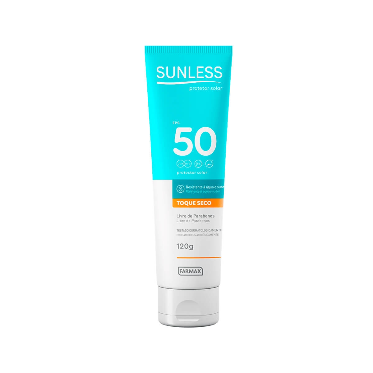 Protetor Solar Sunless Toque Seco FPS50 com 120g Menor preço em Protetor Solar Sunless Toque Seco FPS50 com 120g