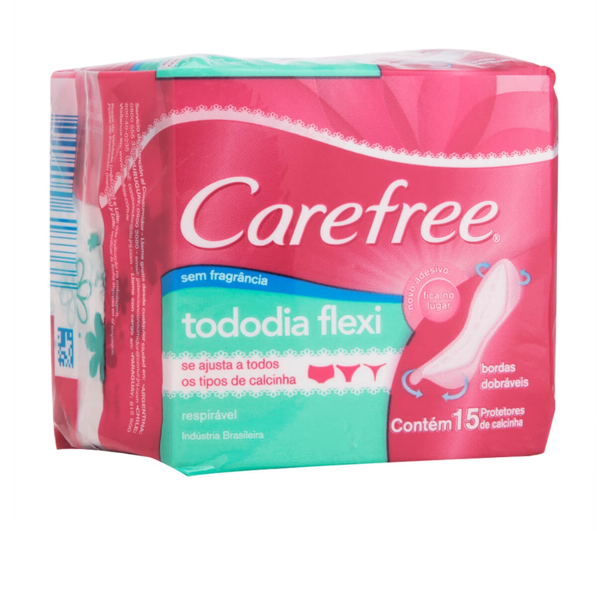 Protetor Diário Carefree Tododia Flexi sem Perfume 15 Unidades