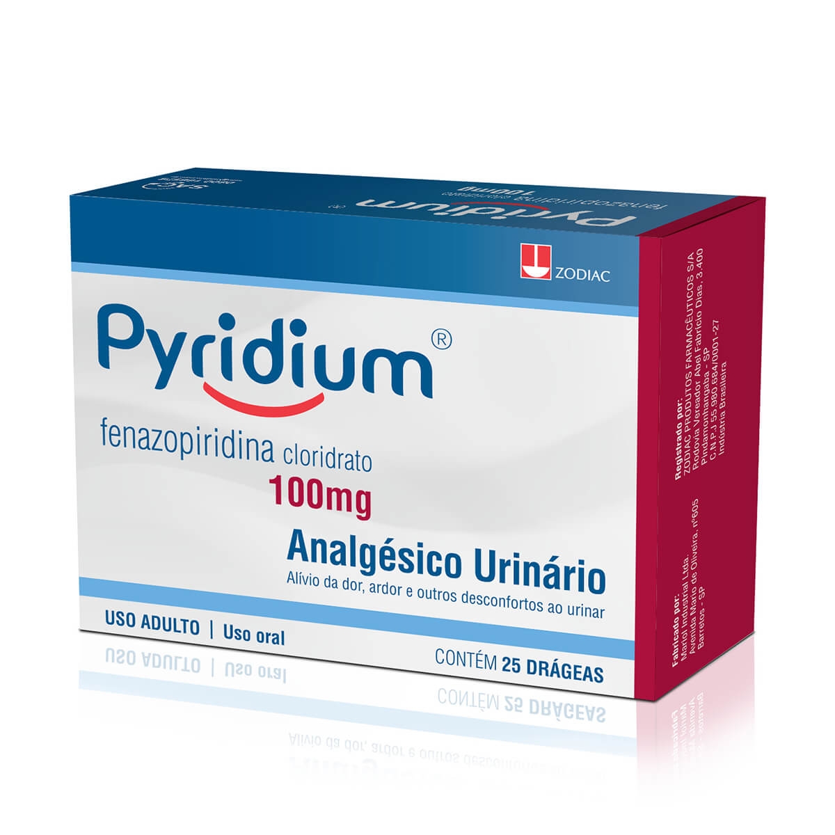 Pyridium 100mg com 25 drágeas