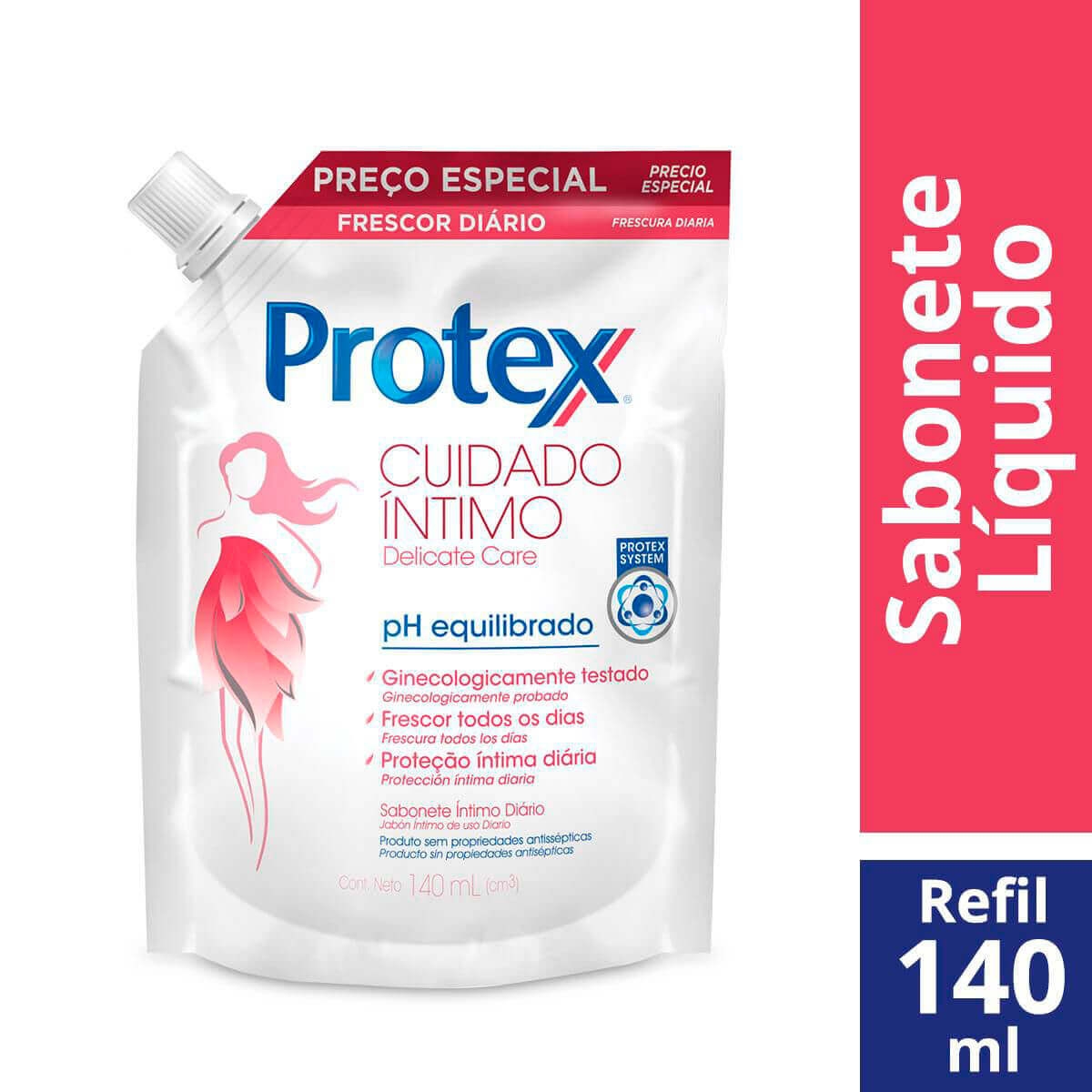PROTEX SABONETE LIQUIDO INTIMO DELICATE CARE REFIL 140ML Menor preço em PROTEX SABONETE LIQUIDO INTIMO DELICATE CARE REFIL 140ML