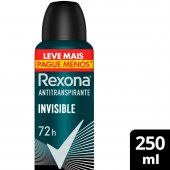 Desodorante Rexona Men Invisible Aerossol Antitranspirante 72h com 250ml