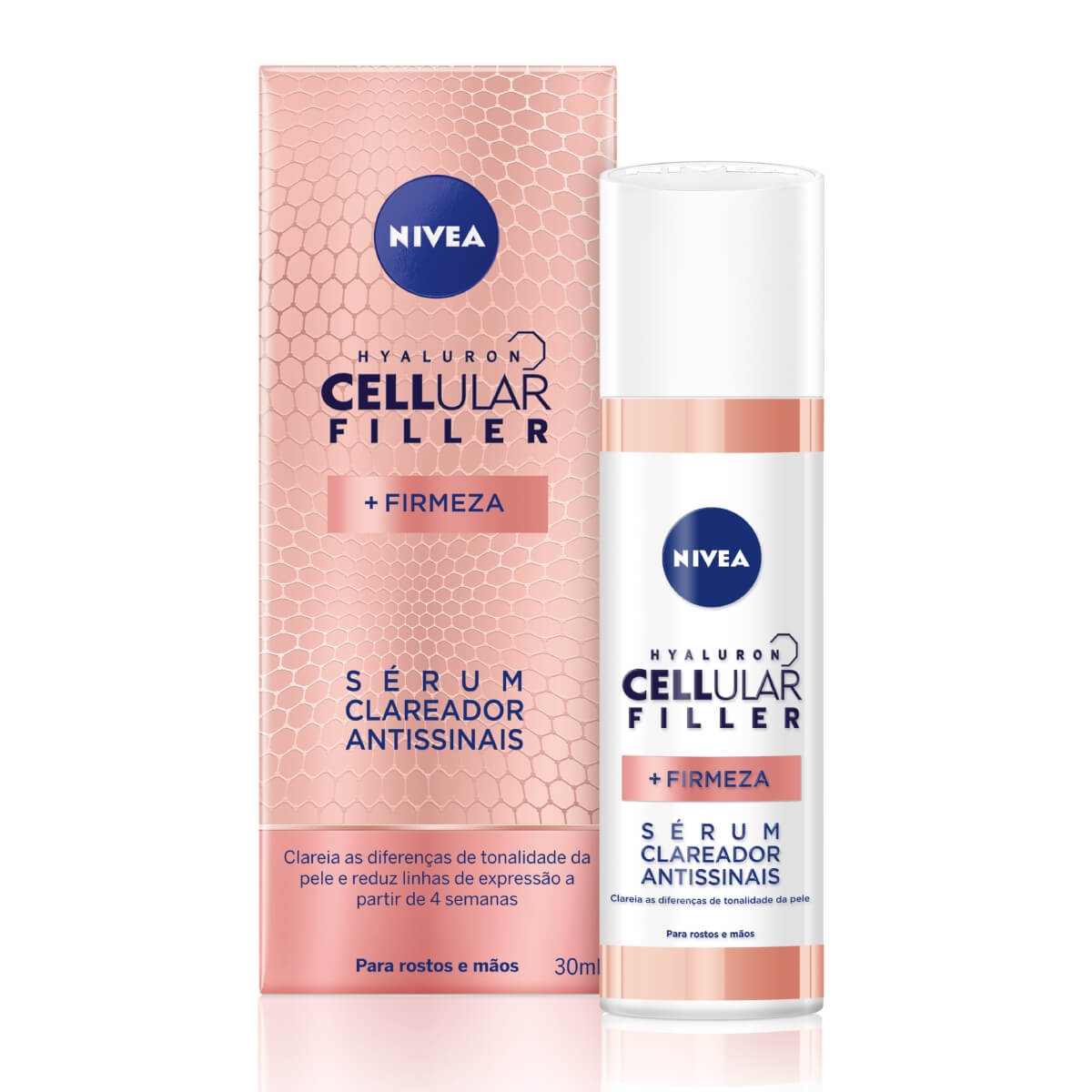Sérum Clareador Anti-idade Nivea Hyaluron Cellular Filler Rosto e Mãos com 30ml 30ml