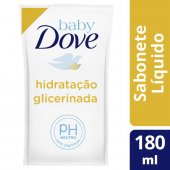 Refil Sabonete Líquido Dove Baby da Cabeça aos Pés Hidratação Glicerinada com 180ml