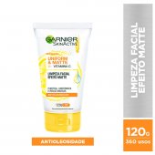 Sabonete Líquido Facial Garnier SkinActive Uniform&Matte Vitamina C Antioleosidade com 120g