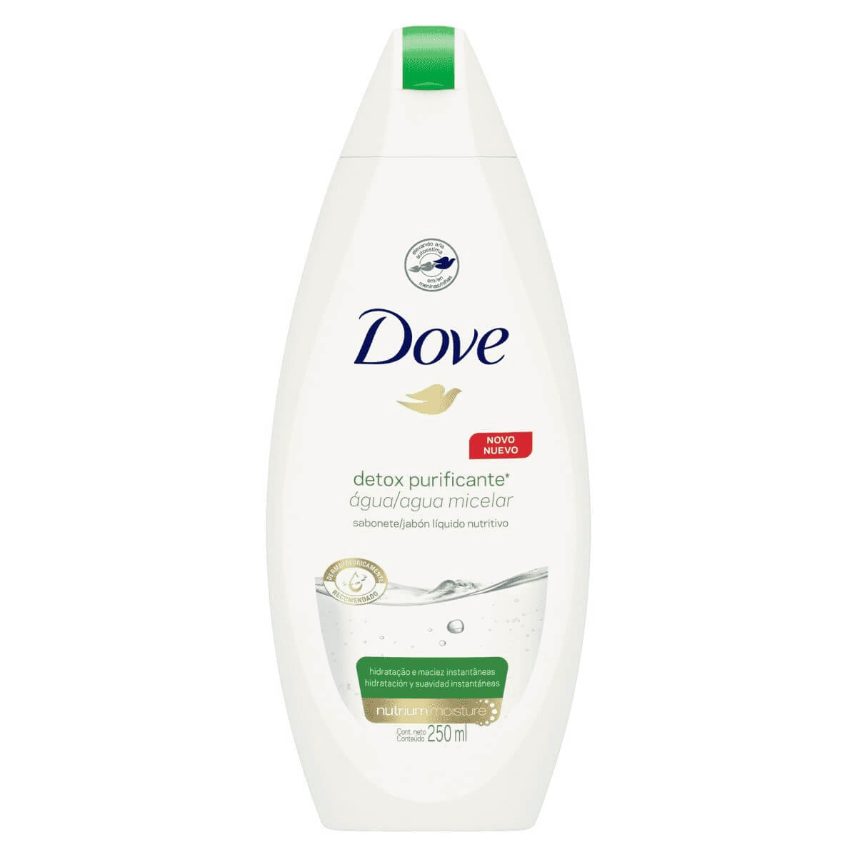 DOVE SABONETE LIQUIDO NUTRITIVO AGUA MICELAR NUTRIUM MOISTURE DETOX PURIFICANTE 250ML Menor preço em DOVE SABONETE LIQUIDO NUTRITIVO AGUA MICELAR NUTRIUM MOISTURE DETOX PURIFICANTE 250ML