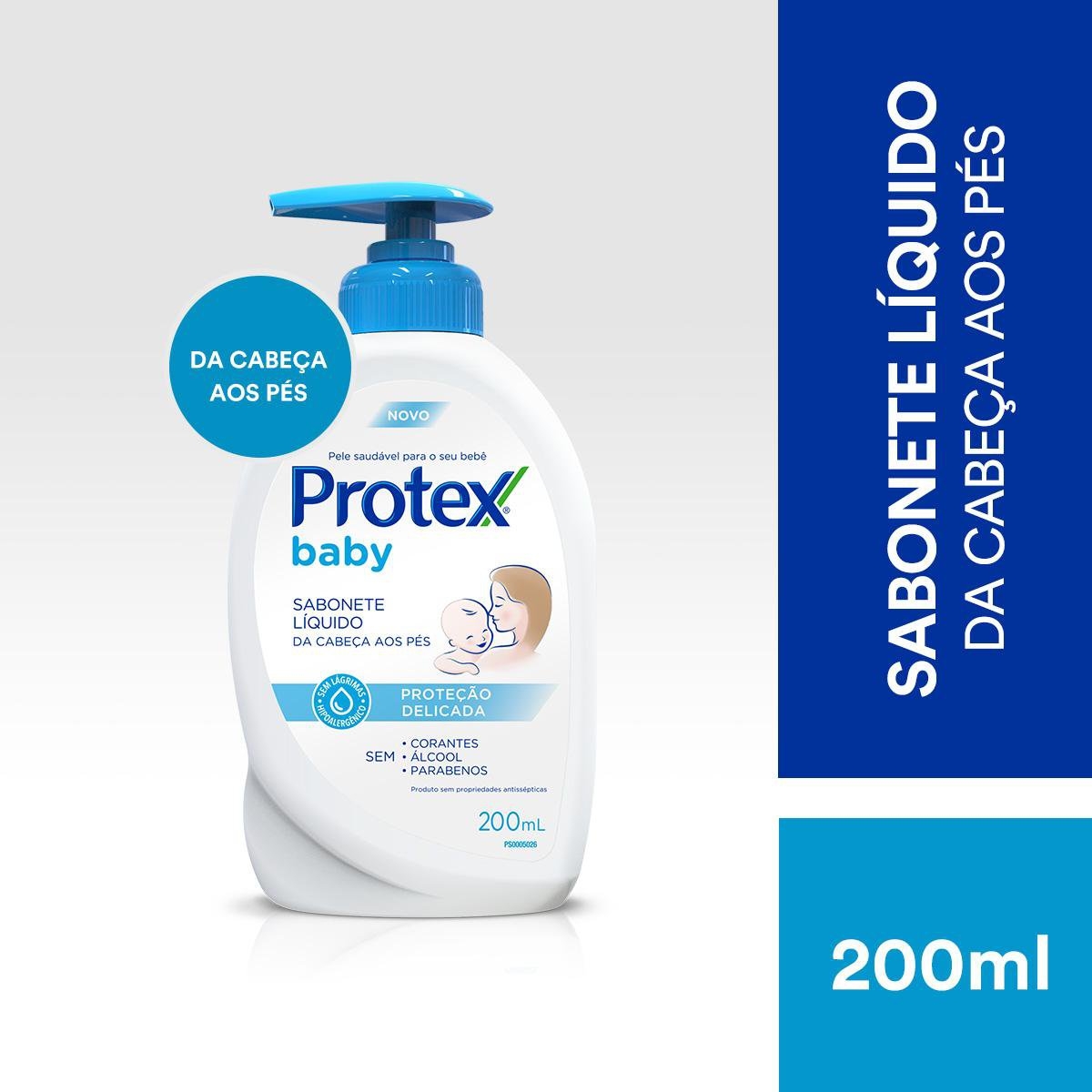 PROTEX BABY SABONETE LIQUIDO SHOWER GEL DELICATE HEAD TO TOE 200ML Menor preço em PROTEX BABY SABONETE LIQUIDO SHOWER GEL DELICATE HEAD TO TOE 200ML