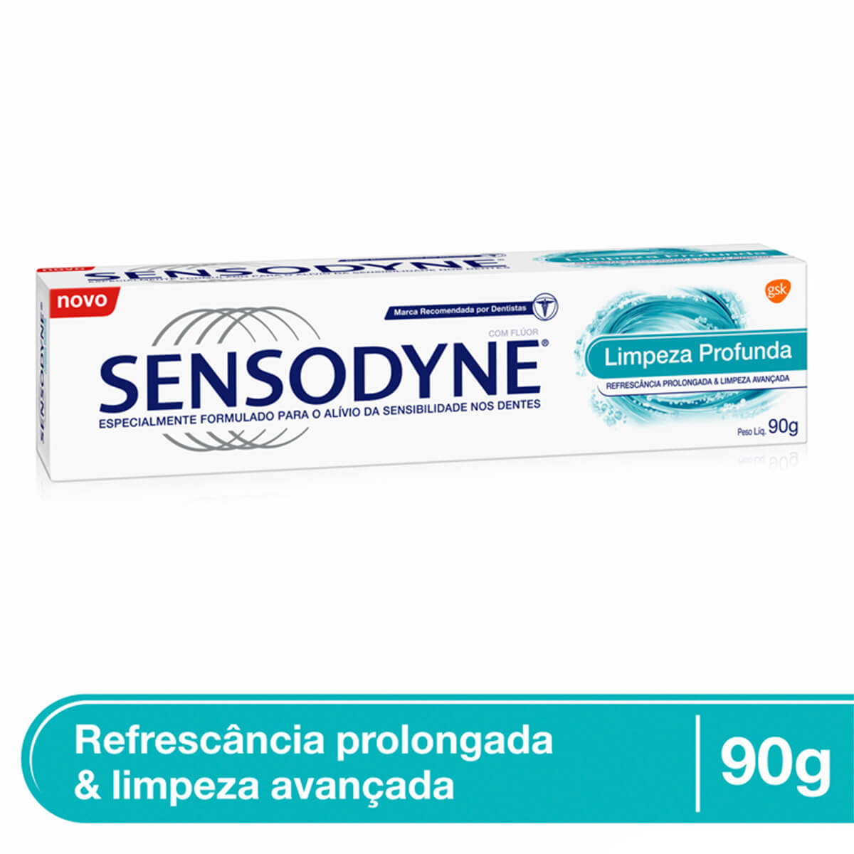 Pasta de Dente Sensodyne Limpeza Profunda com 90g Menor preço em Pasta de Dente Sensodyne Limpeza Profunda com 90g