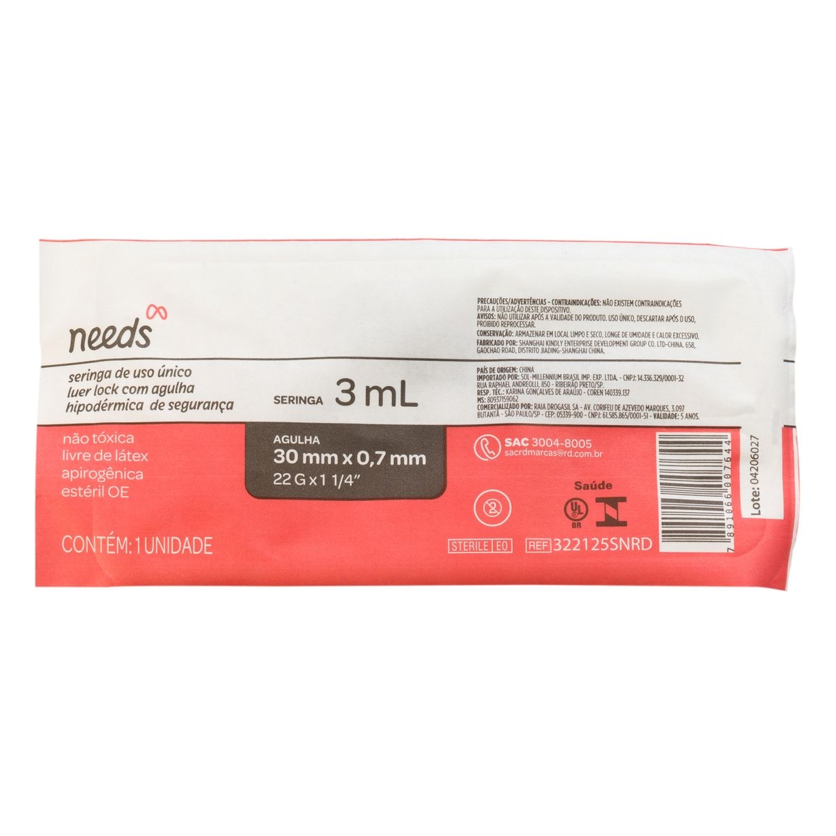 Siringa Insulina Becton Dickinson 0,5 Ml 100 Ui Ago Gauge 30 30 Pezzi - Foto 4