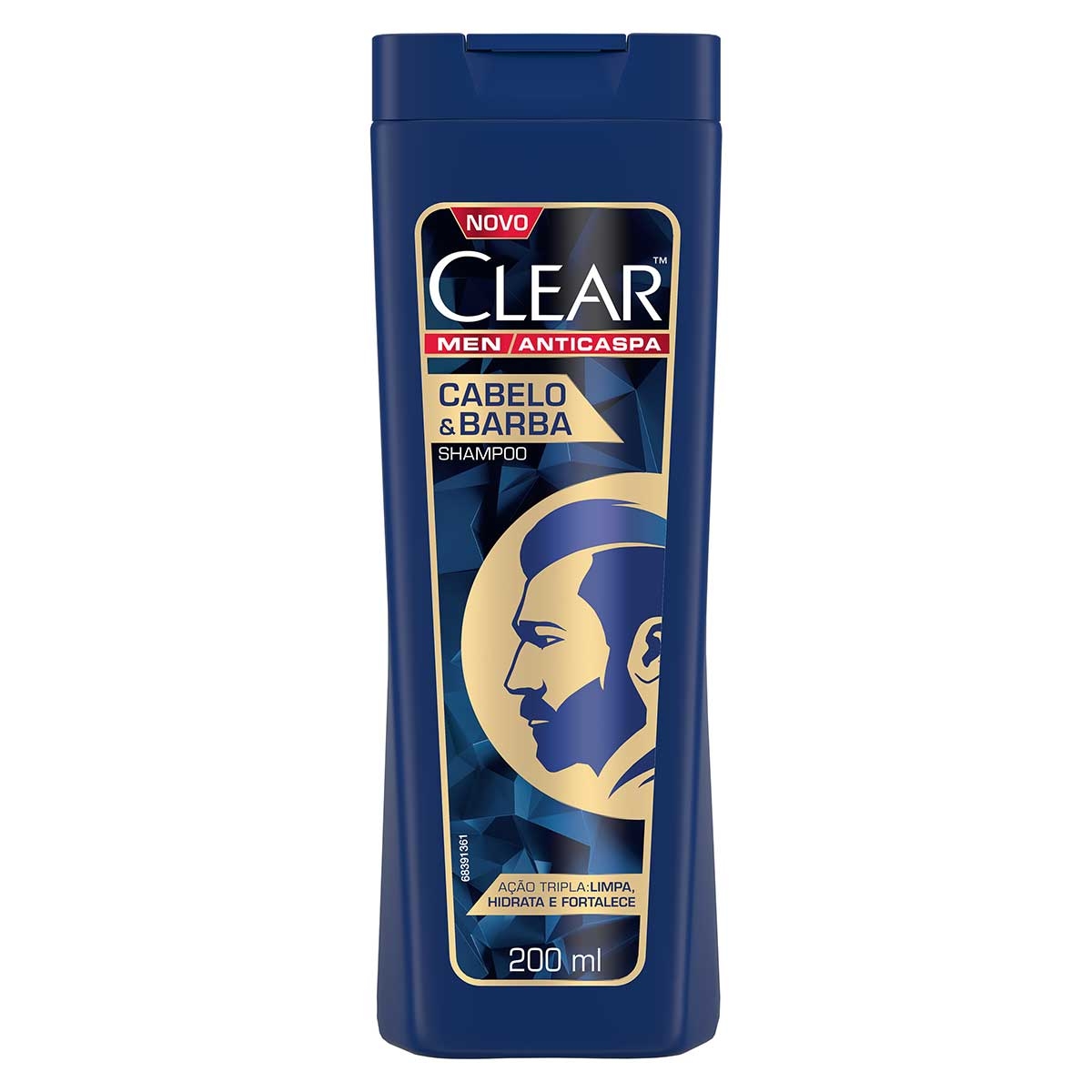 Shampoo Anticaspa Clear Men Cabelo&Barba com 200ml Menor preço em Shampoo Anticaspa Clear Men Cabelo&Barba com 200ml