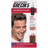 Shampoo Color Grecin 5 Tonalizante Masculino Castanho Médio Escuro com 1 unidade