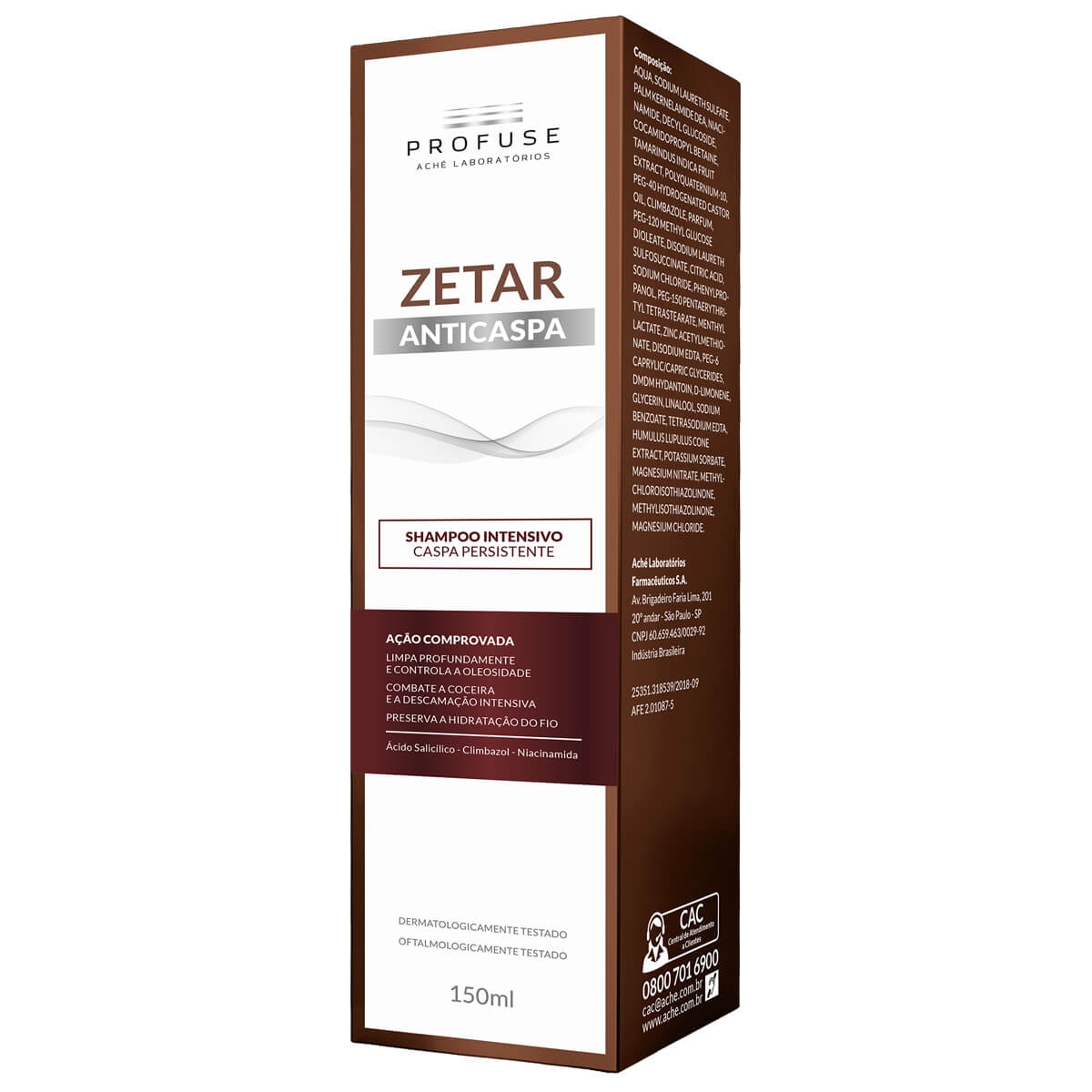Shampoo Anticaspa Profuse Zetar Intensivo com 150ml