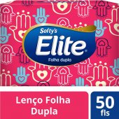 Lenço de Papel Softy's Elite Folha Dupla com 50 unidades