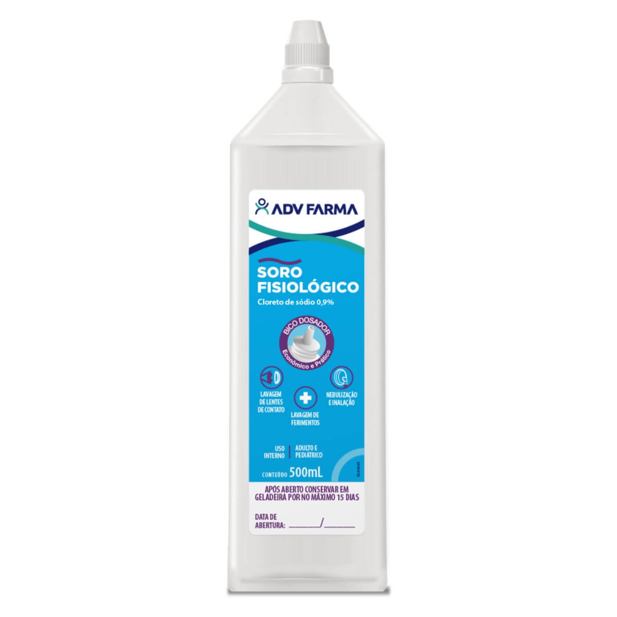 Soro Fisiológico sem Conservantes 500ml ADV | Drogasil