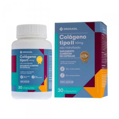 Colágeno Tipo II Drogasil 30 cápsulas com menor preço