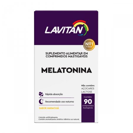 Suplemento Alimentar Lavitan Melatonina Maracujá 90 Comprimidos
