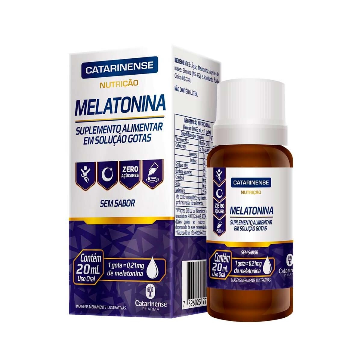 Suplemento Alimentar Melatonina Catarinense Nutrição 0,21mg Sem Sabor 20ml Menor preço em Suplemento Alimentar Melatonina Catarinense Nutrição 0,21mg Sem Sabor 20ml