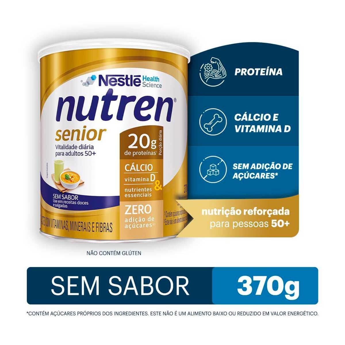 Nutren Senior Sem Sabor Nestlé Suplemento Alimentar com 370g é ruim? Nutren Senior Sem Sabor Nestlé Suplemento Alimentar com 370g é boa?