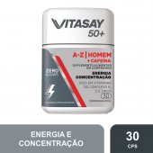 VITASAY 50+ A-Z HOMEM+CAFEINA COM 30 COMPRIMIDOS