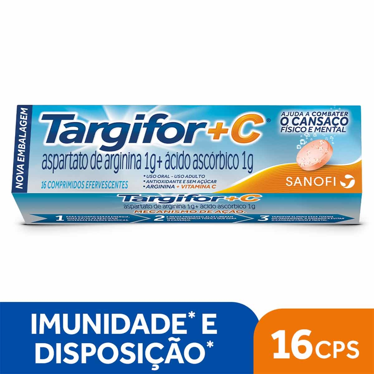 Targifor+C 16 comprimidos efervescentes pelo menor preço | Drogasil