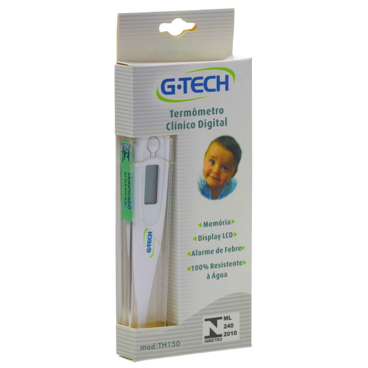 Termômetro Digital Clínico G-Tech Branco com 1 unidade
