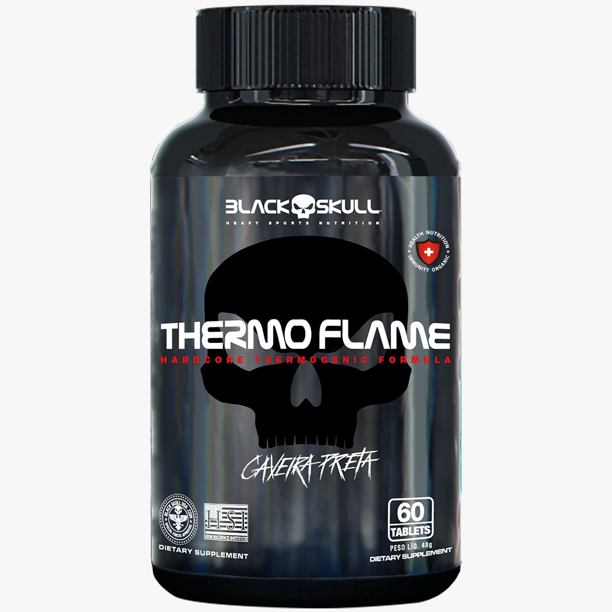Termogênico Thermo Flame Black Skull 60 tablets Menor preço em Termogênico Thermo Flame Black Skull 60 tablets