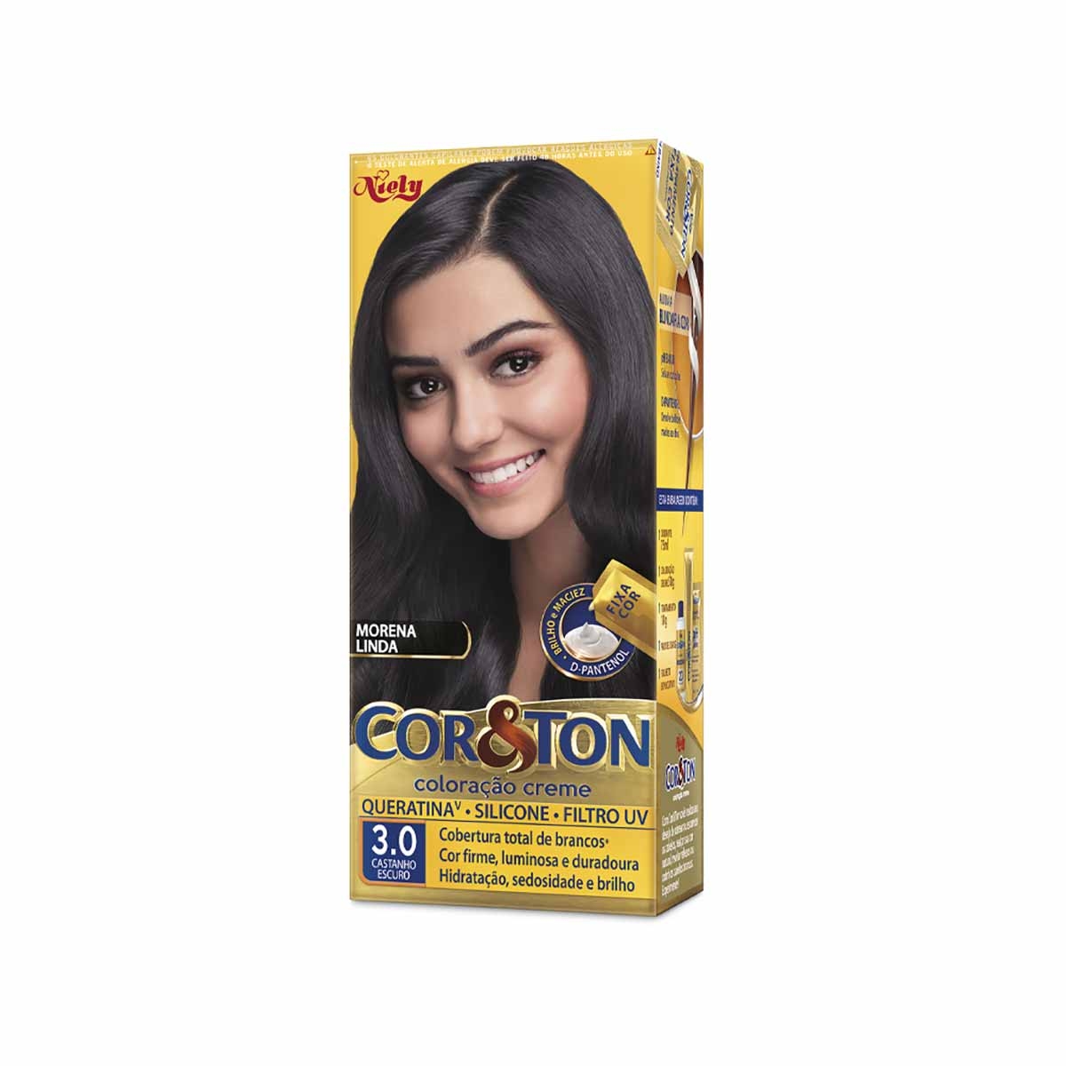 Tintura Cor e Ton Niely 3.0 Castanho Escuro 1 Unidade