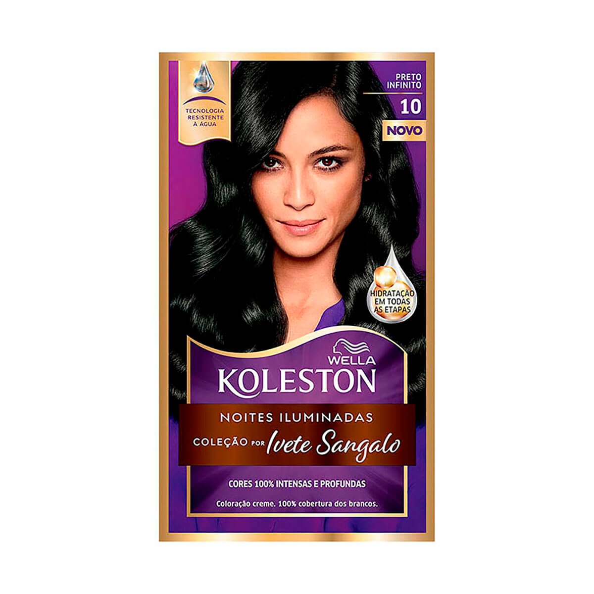 Tintura Creme Koleston Noites Iluminadas 10 Preto Infinito com 1 Unidade 1 Unidade