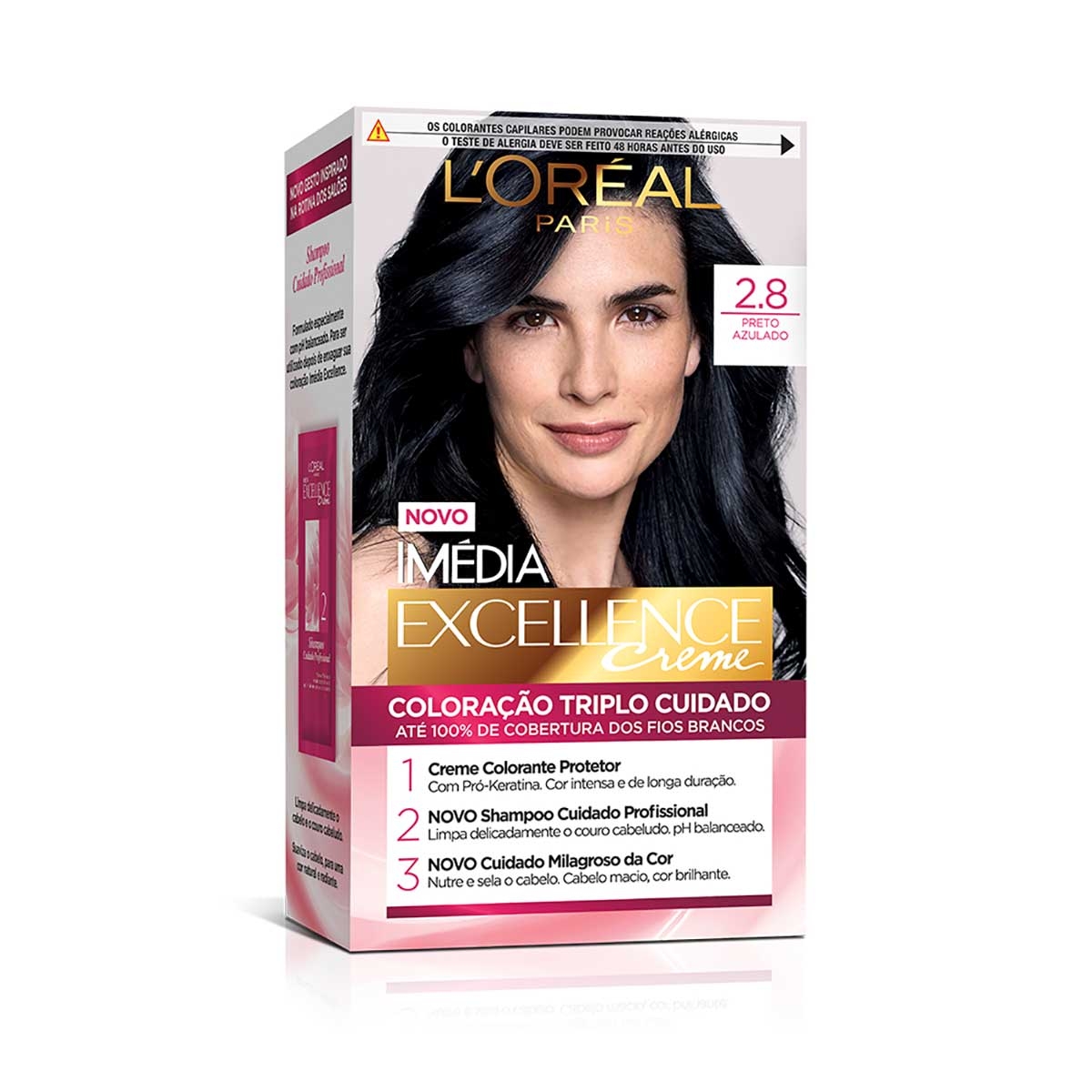 Tintura Permanente Imédia Excellence Creme 2.8 Preto Extra Profundo Menor preço em Tintura Permanente Imédia Excellence Creme 2.8 Preto Extra Profundo