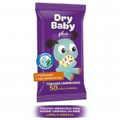 Toalhas Umedecidas Dry Baby Plus com 50 Unidades