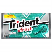 Trident XFresh Chiclete Sem Açúcar Sabor Herbal com 5 unidades