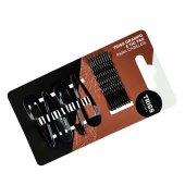 Kit Grampo Triss com 10 unidades + 4 Presilhas Tic Tac Pretas para cabelos