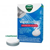 Vick VapoBanho Vapores Relaxantes 3 pastilhas