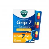 Vick Pyrena Grip-7 Paracetamol 400mg + Cloridrato Fenillefrina 4mg + Maleato de Clorfeniramina 4mg 10 cápsulas
